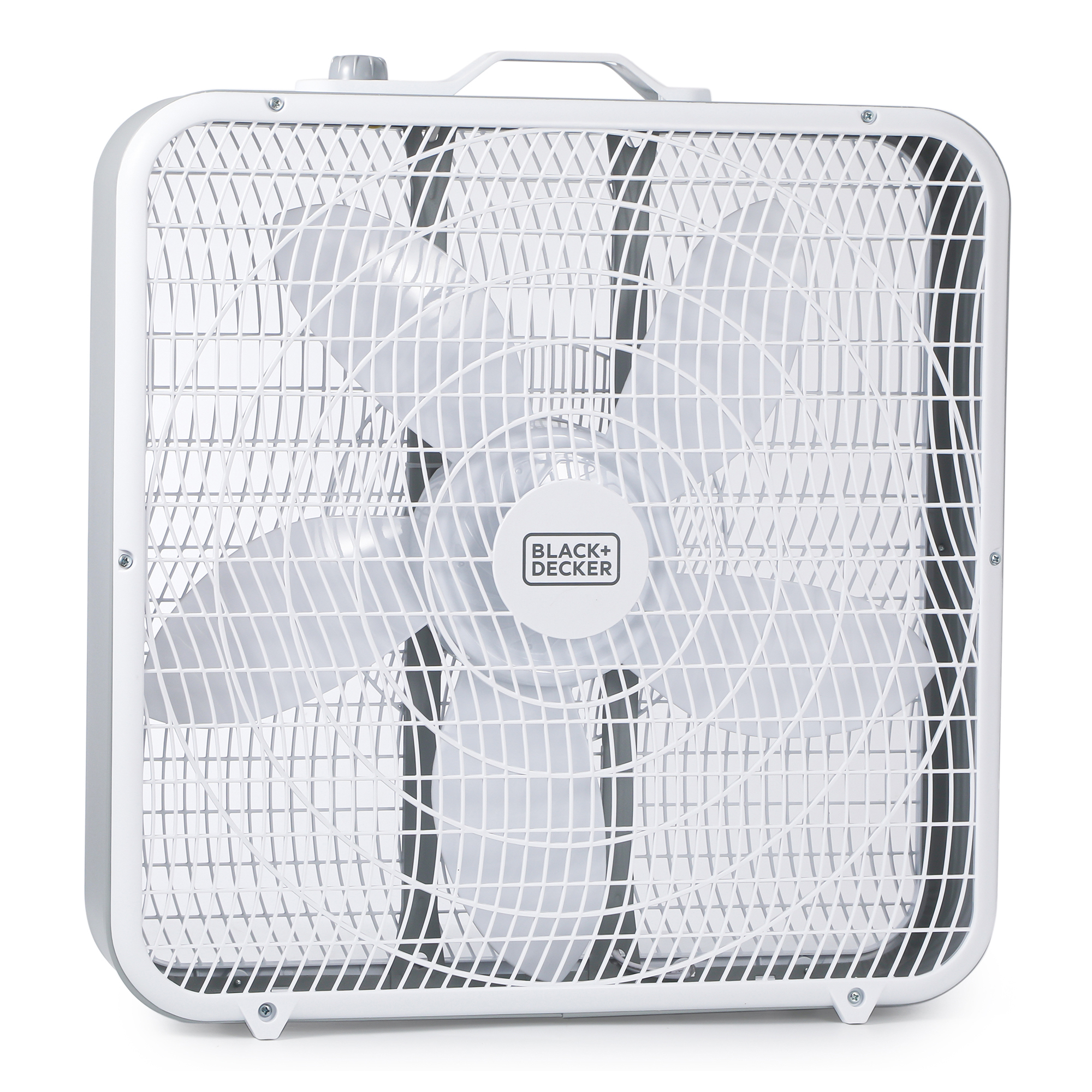 Black & Decker 3-Speed Portable Box Fan — 20in., Carrying Handle, Recessed Cord Storage, Model# BFB20SW